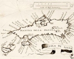 CORONELLI, VINCENZO MARIA: MAP OF THE ISLAND OF  VIS